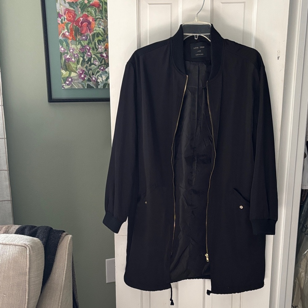 Love tree Black Bomber Jacket